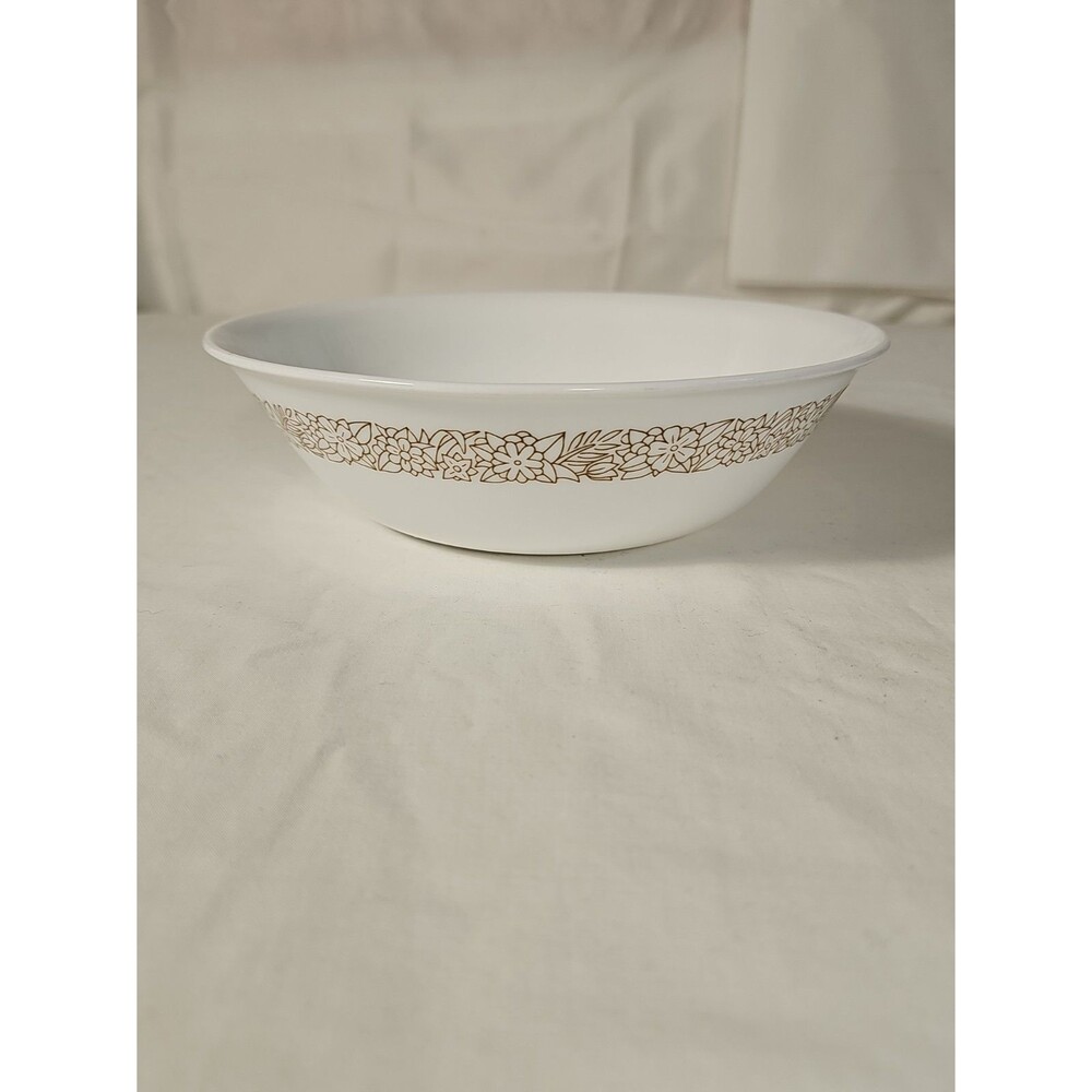 Vintage Corelle Woodland Brown 8 1/2" Small Round Vegetable Bowl